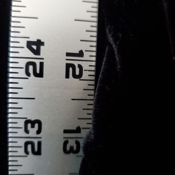 Chico's Black Velour Pants Slinky Womens Size 3 Short, XL Stretch Pull On Chicos - Picture 5 of 11